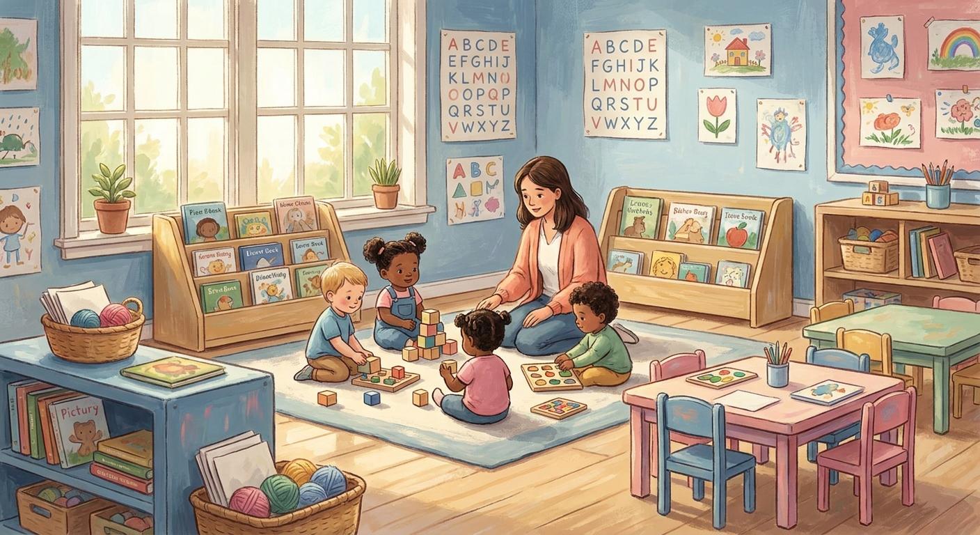 Children learning in a classroom